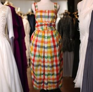 Christopher John Rogers plaid bare shoulder dress